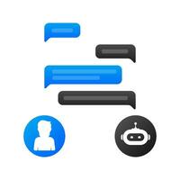 Chatbot icon concept, chat bot or chatterbot. Robot Virtual Assistance Of Website Or Mobile Applications. Vector illustration