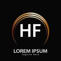 letra hf logo. hf logo diseño vector ilustración para creativo compañía, negocio, industria. Pro vector