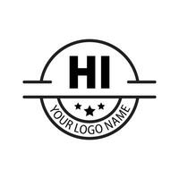 letter HI logo. HI logo design vector illustration for creative company, business, industry. Pro vector