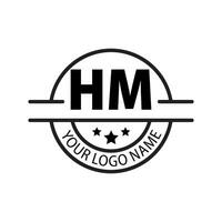 letter HM logo. HM logo design vector illustration for creative company, business, industry. Pro vector
