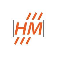 letra hm logo. hm logo diseño vector ilustración para creativo compañía, negocio, industria. Pro vector