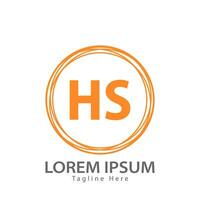 letter HS logo. HS logo design vector illustration for creative company, business, industry. Pro vector