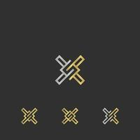 Alphabet Initials logo XS, SX, X and S vector