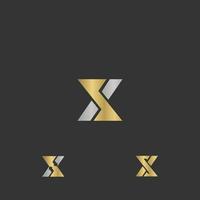 Alphabet Initials logo XS, SX, X and S vector