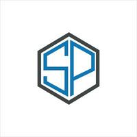 sp and ps letter logo design template. sp,ps initial based alphabet icon logo design vector