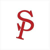 sp and ps letter logo design template. sp,ps initial based alphabet icon logo design vector