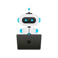 Chatbot icon concept, chat bot or chatterbot. Robot Virtual Assistance Of Website Or Mobile Applications. Vector illustration