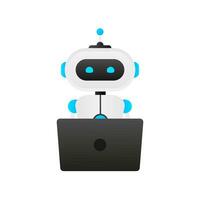 Chatbot icon concept, chat bot or chatterbot. Robot Virtual Assistance Of Website Or Mobile Applications. Vector illustration