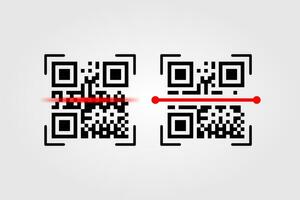 qr escáner, genial diseño para ninguna propósitos. negocio vector ilustración. bar código icono. Internet tecnología. vector. símbolo, signo.