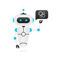 Chatbot icon concept, chat bot or chatterbot. Robot Virtual Assistance Of Website Or Mobile Applications. Vector illustration