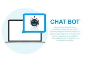 Chatbot icon concept, chat bot or chatterbot. Robot Virtual Assistance Of Website Or Mobile Applications vector