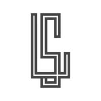 Initial SL letter logo vector template design. Linked letter LS logo design. Simple SL vector template.
