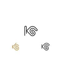 alfabeto letras iniciales monograma logo ks, sk, k y s vector