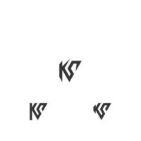 Alphabet letters Initials Monogram logo KS, SK, K and S vector