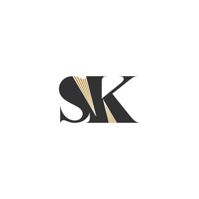 Alphabet letters Initials Monogram logo KS, SK, K and S