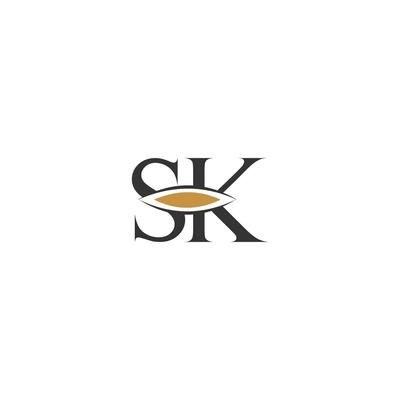 Alphabet letters Initials Monogram logo KS, SK, K and S