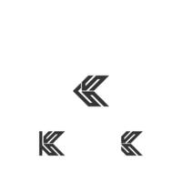 alfabeto letras iniciales monograma logo ks, sk, k y s vector