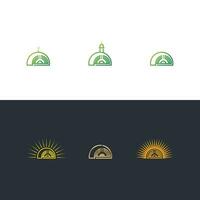 Creative Arabic Calligraphy. Shams In Arabic name means sun. Logo vector illustration.