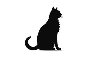 Cat Silhouette black Vector free