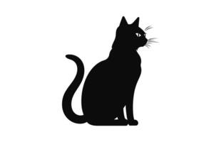 Cat Silhouette black Vector free