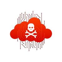 Virus cloud. Searching virus. Microbe icon. Cyber secure vector