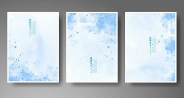 Set of creative hand painted abstract watercolor background. Design for your cover, date, postcard, banner, logo. vector