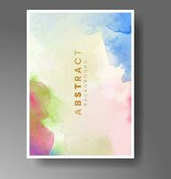 Cover template with watercolor background. Design for your cover, date, postcard, banner, logo. vector