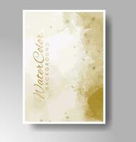 Cover template with watercolor background. Design for your cover, date, postcard, banner, logo. vector