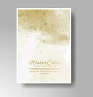 Cover template with watercolor background. Design for your cover, date, postcard, banner, logo. vector