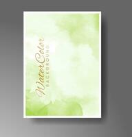 Cover template with watercolor background. Design for your cover, date, postcard, banner, logo. vector