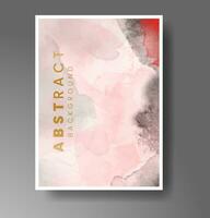 Cover template with watercolor background. Design for your cover, date, postcard, banner, logo. vector