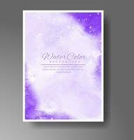 Cover template with watercolor background. Design for your cover, date, postcard, banner, logo. vector