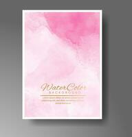 Cover template with watercolor background. Design for your cover, date, postcard, banner, logo. vector