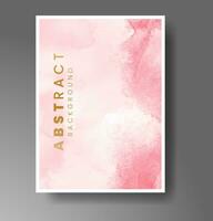 Cover template with watercolor background. Design for your cover, date, postcard, banner, logo. vector