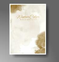 Cover template with watercolor background. Design for your cover, date, postcard, banner, logo. vector