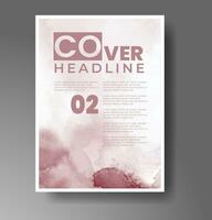 Cover template with watercolor background. Design for your cover, date, postcard, banner, logo. vector