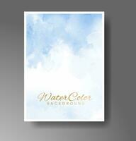 Cover template with watercolor background. Design for your cover, date, postcard, banner, logo. vector