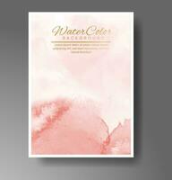 Cover template with watercolor background. Design for your cover, date, postcard, banner, logo. vector