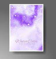 Cover template with watercolor background. Design for your cover, date, postcard, banner, logo. vector