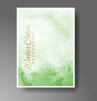 Cover template with watercolor background. Design for your cover, date, postcard, banner, logo. vector