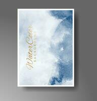 Cover template with watercolor background. Design for your cover, date, postcard, banner, logo. vector