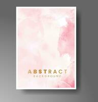 Cover template with watercolor background. Design for your cover, date, postcard, banner, logo. vector