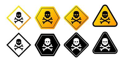 Flat warning different style sign set. Flat illustration. Symbol, logo illustration. Isolated vector. Vector icon