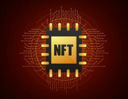 Icon with nft card. Non fungible token nft. Credit card. Bitcoin currency vector