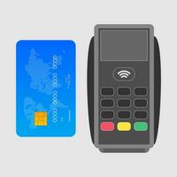 POS Terminal on a white background. Vector illustration.