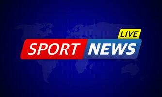 Breaking live stream sport news in abstract style on dark abstract background. Business design. Vector illustration.