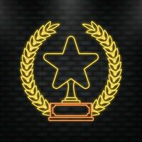 Winner cup in gold color with confity on white background. Vector illustration.