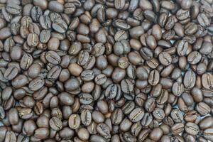 Coffee beans background. Coffee beans texture. photo