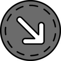 Down Right Arrow Vector Icon