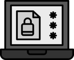 icono de vector de protección de archivos